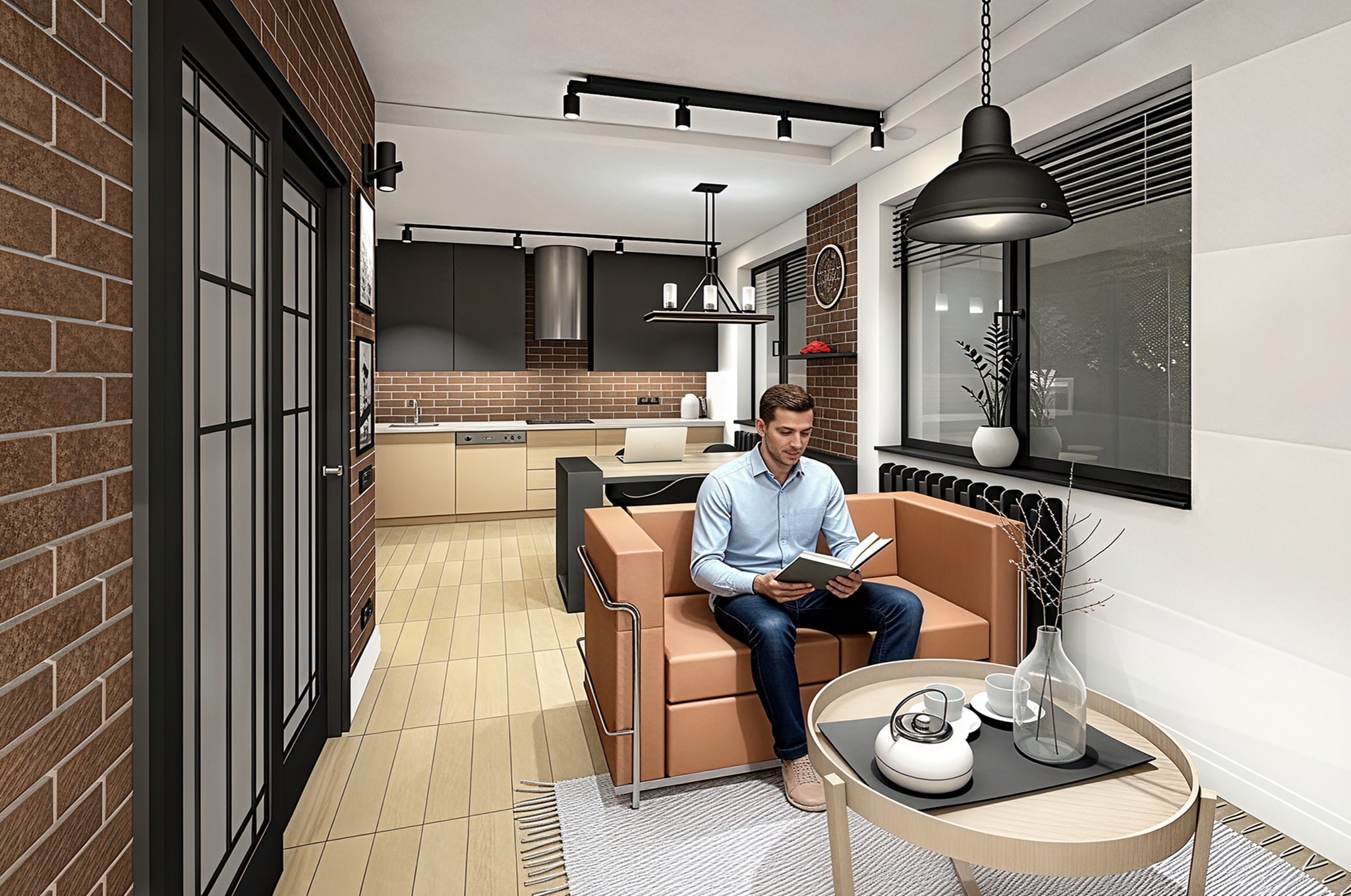 Loft style scandinavian interior Loft style scandinavian interior