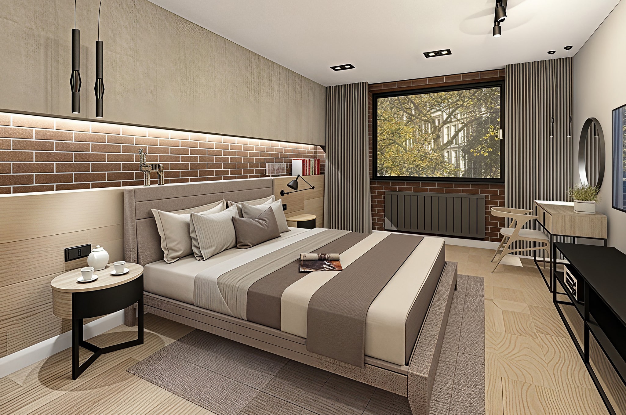 Bedroom in loft style - Amazing Interiors Bedroom in loft style