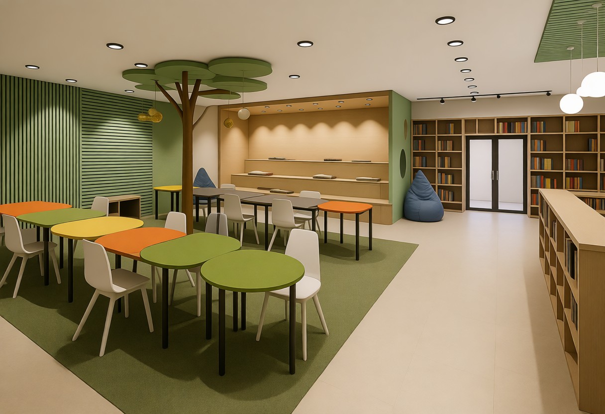 School library reading room realization by Amazing Interiors School library reading room realization by Amazing Interiors