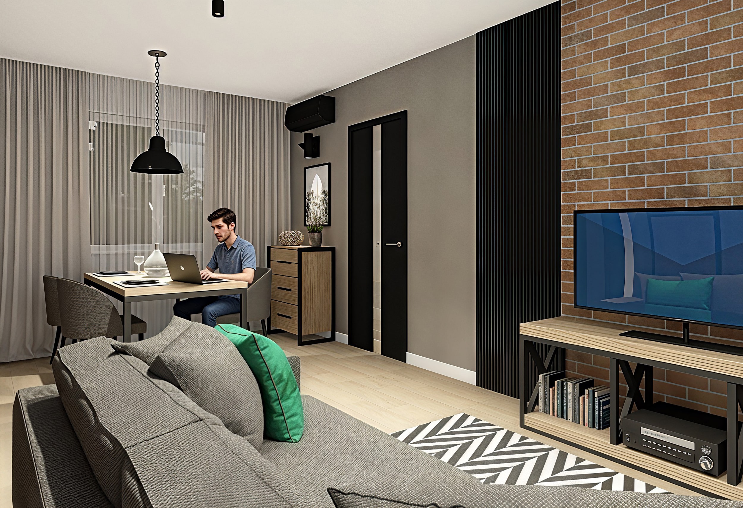 Modern loft interior realization by Amazing Interiors Modern loft interior realization by Amazing Interiors