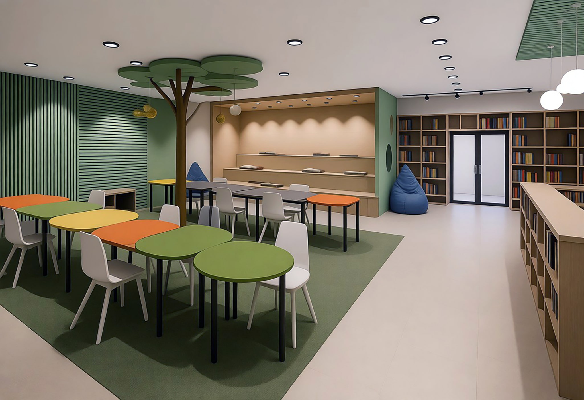School library reading room realization by Amazing Interiors School library reading room realization by Amazing Interiors