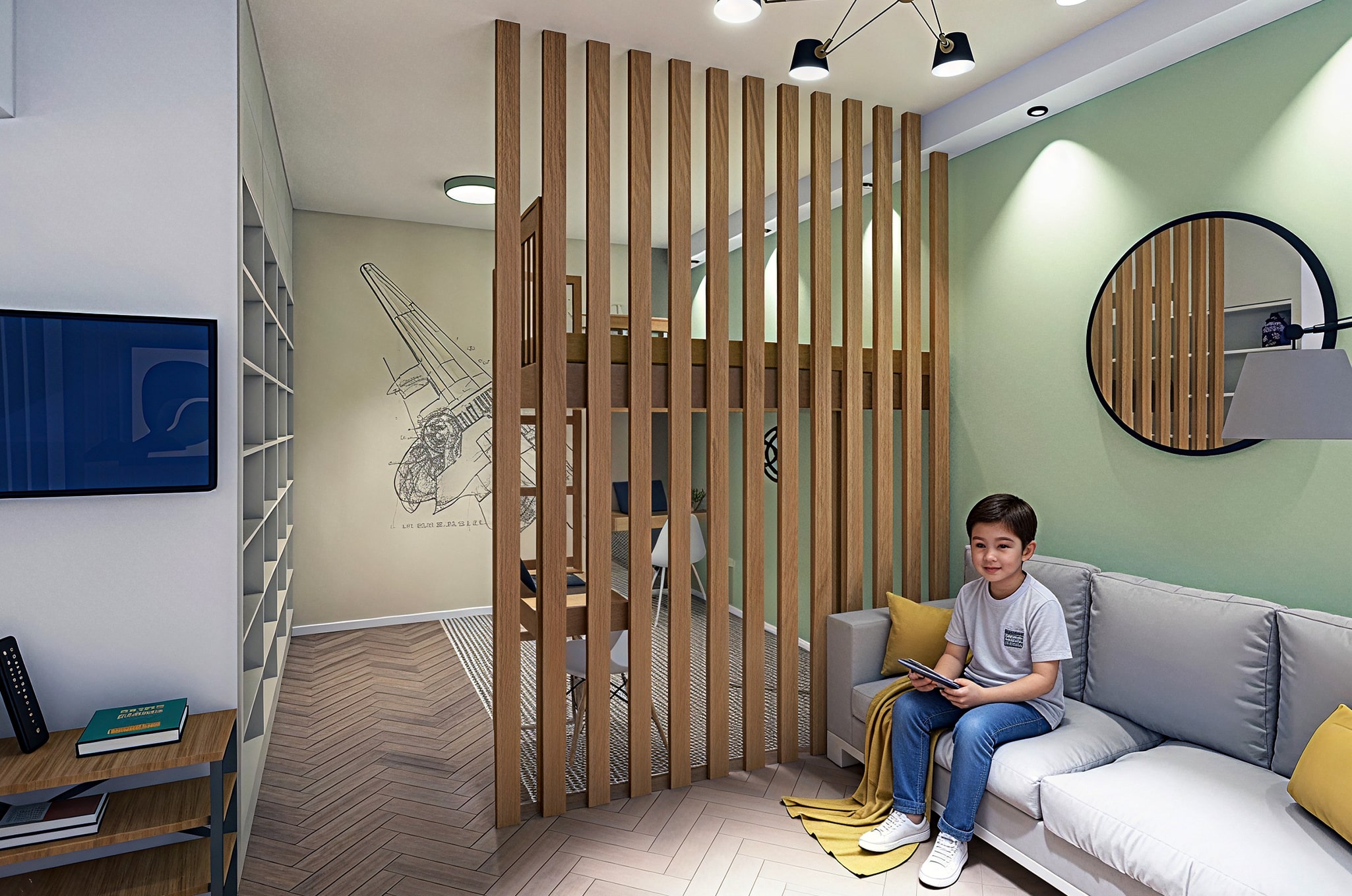 Small flat Interior by Amazing Interiors