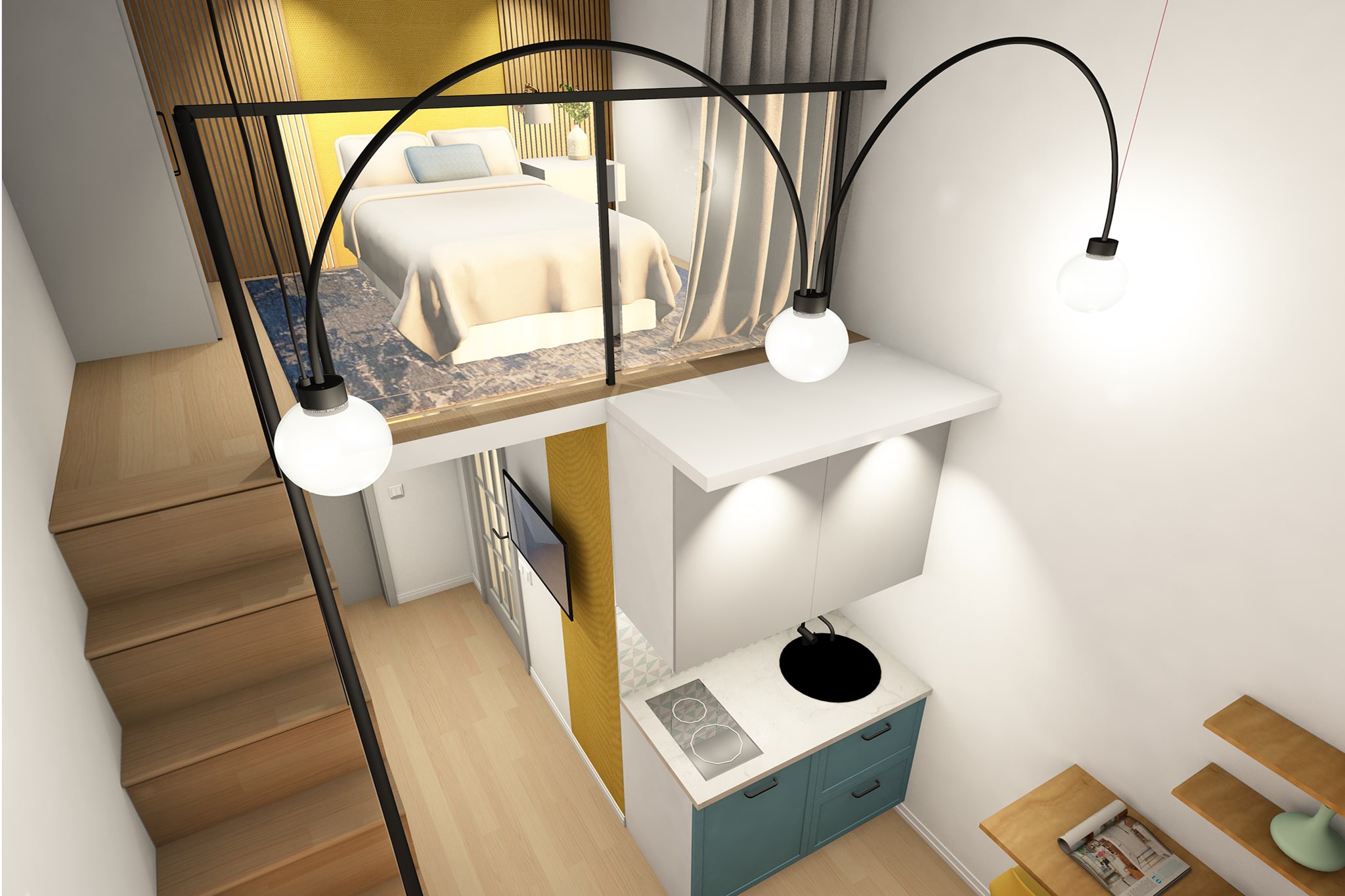 Micro-apartment concept in Tbilisi by Amazing Interiors