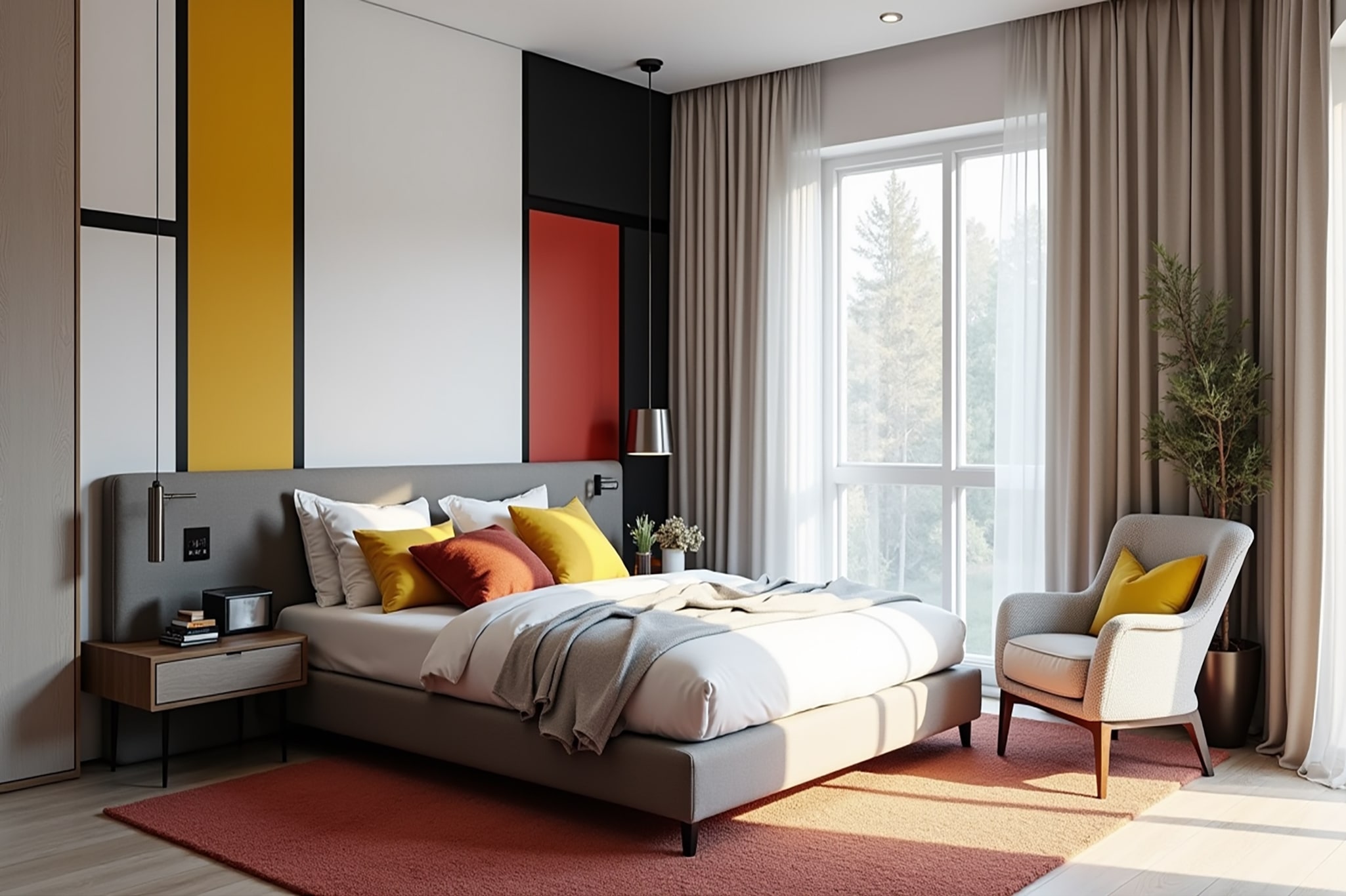 Mondrian-inspired interior style