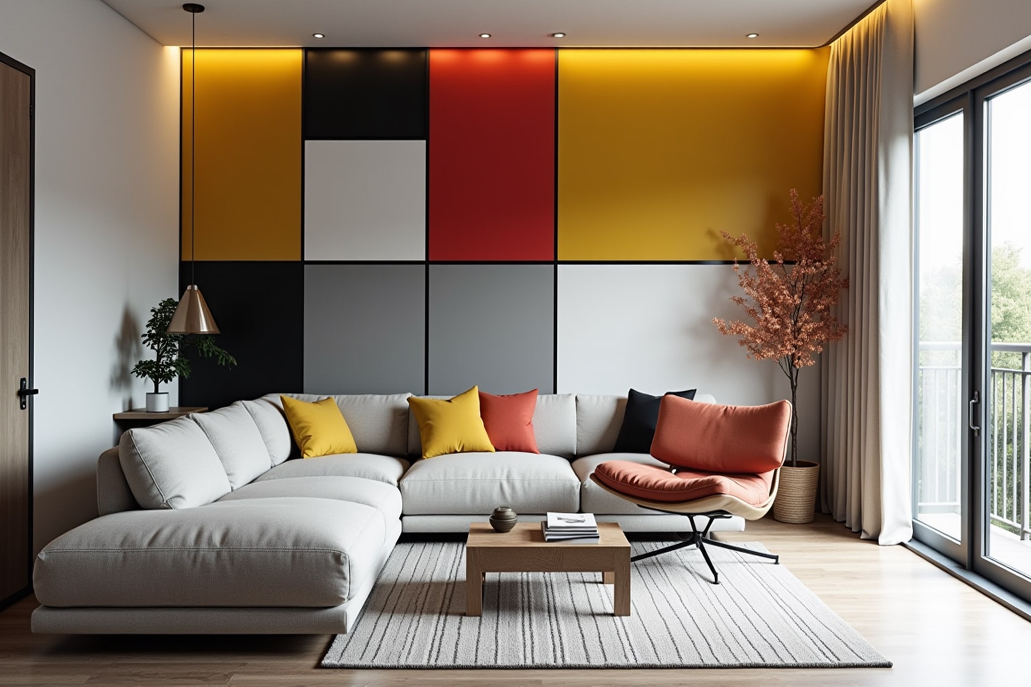 Mondrian-inspired interior style