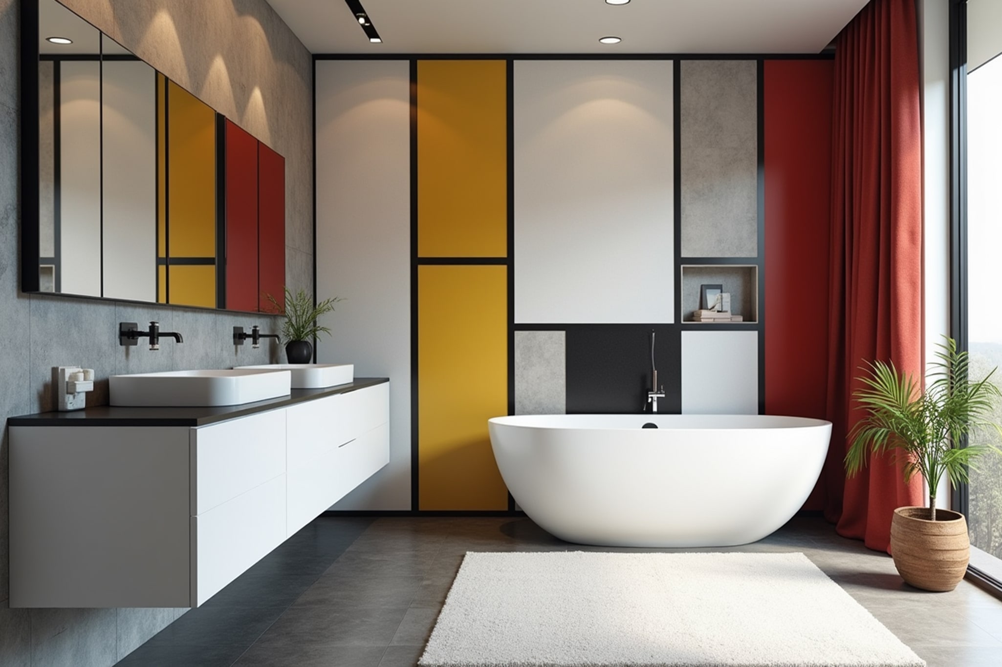 Mondrian-inspired interior style