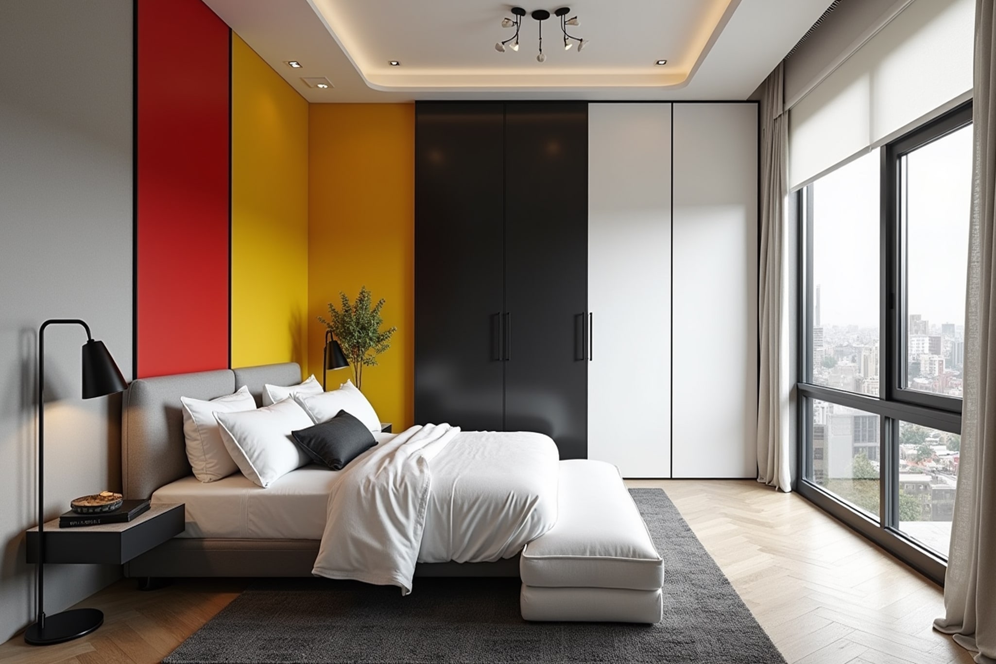 Mondrian-inspired interior style