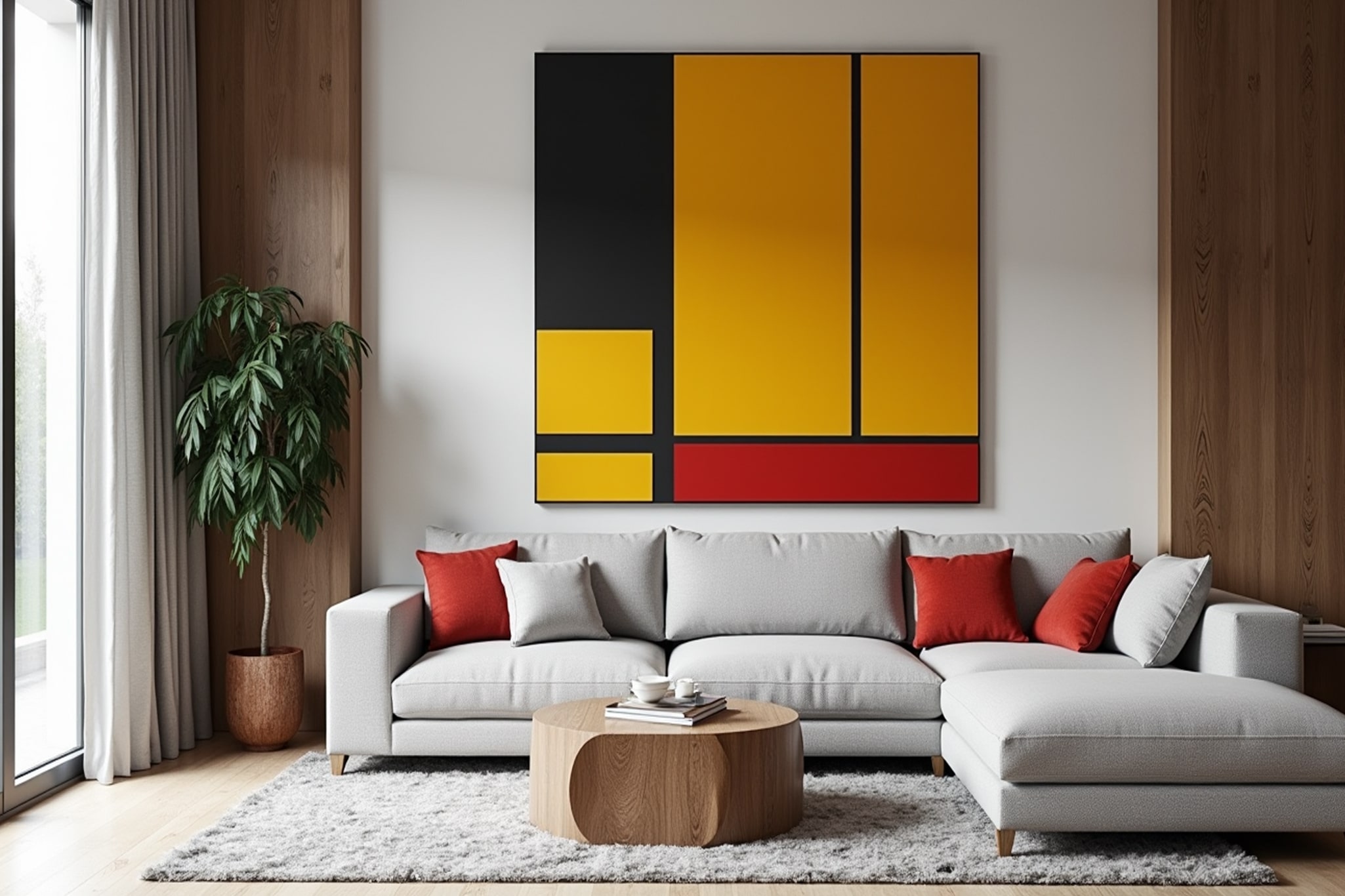 Mondrian-inspired interior style