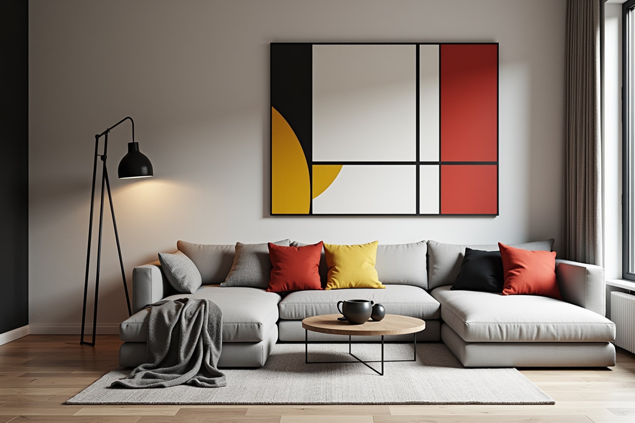 Mondrian-inspired interior style