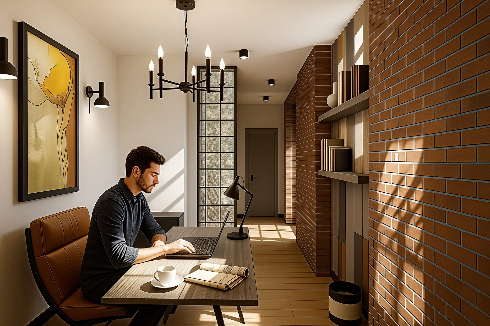 Loft-style office in an apartment by Amazing Interiors