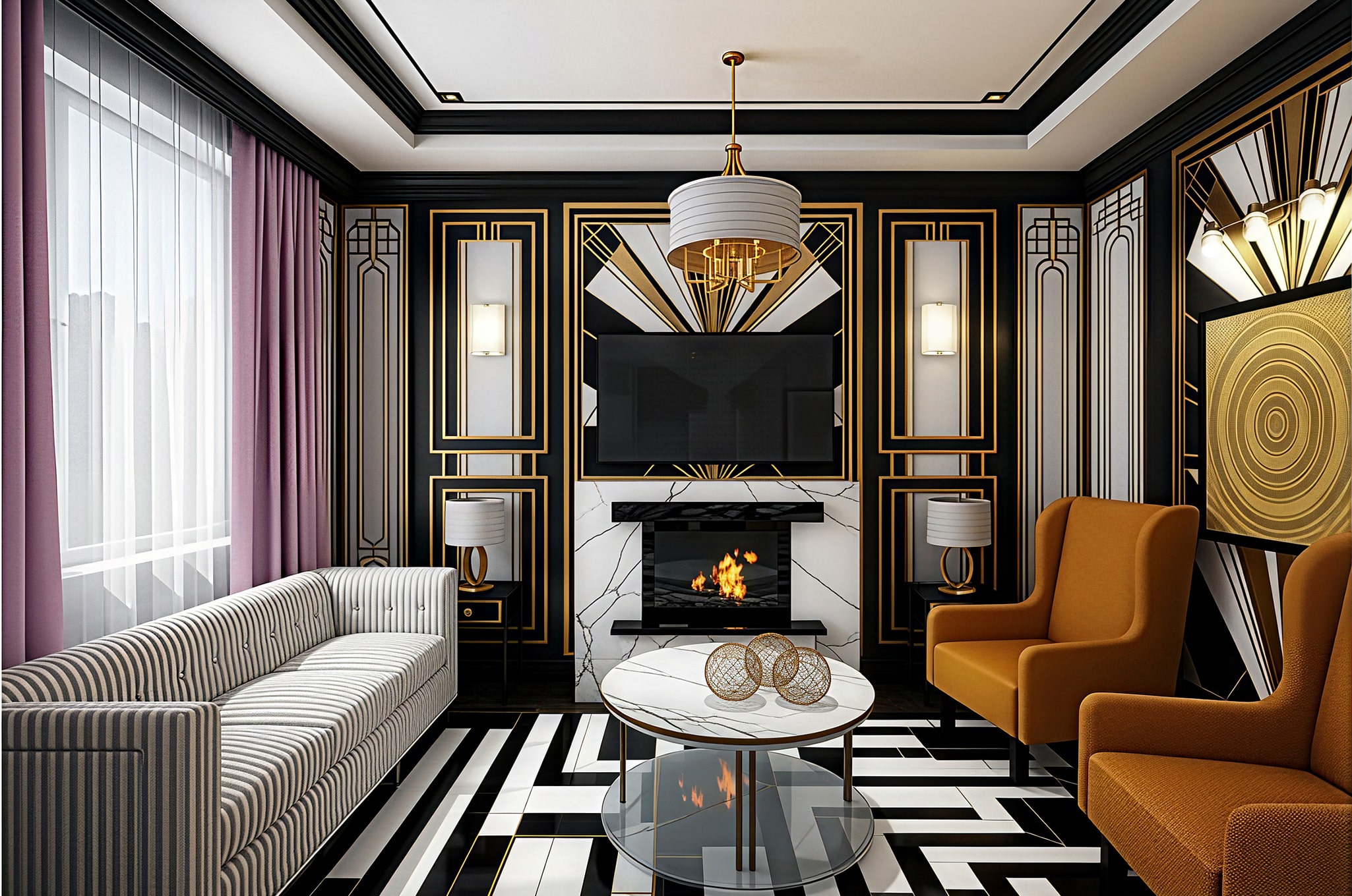 Contemporary interpretation of Art Deco