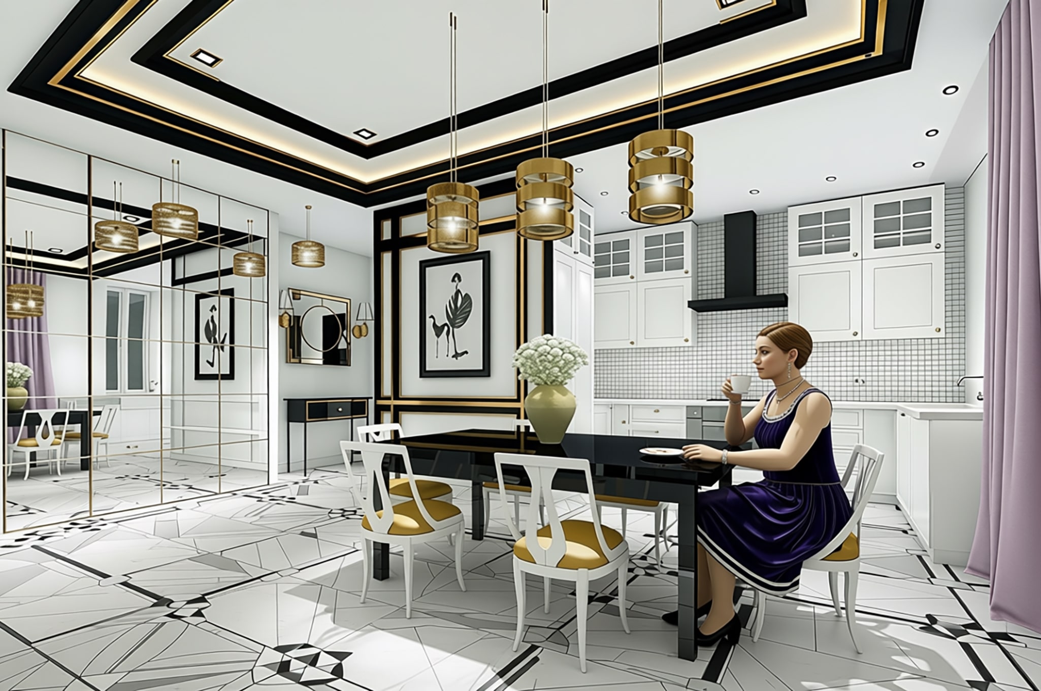 Contemporary interpretation of Art Deco by Amazing Interiors Contemporary interpretation of Art Deco