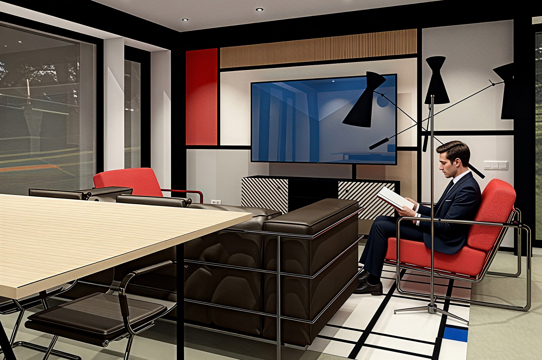 Bauhaus Interior Mondrian-style by Amazing Interiors Bauhaus Interior Mondrian-style by Amazing Interiors