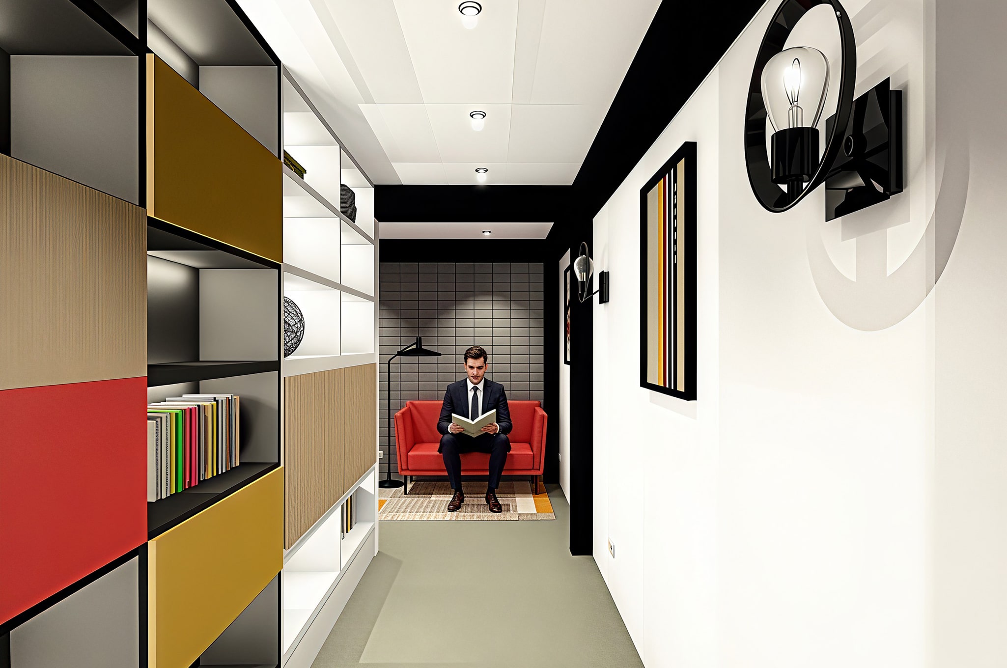 Bauhaus Interior Mondrian-style by Amazing Interiors Bauhaus Interior Mondrian-style by Amazing Interiors