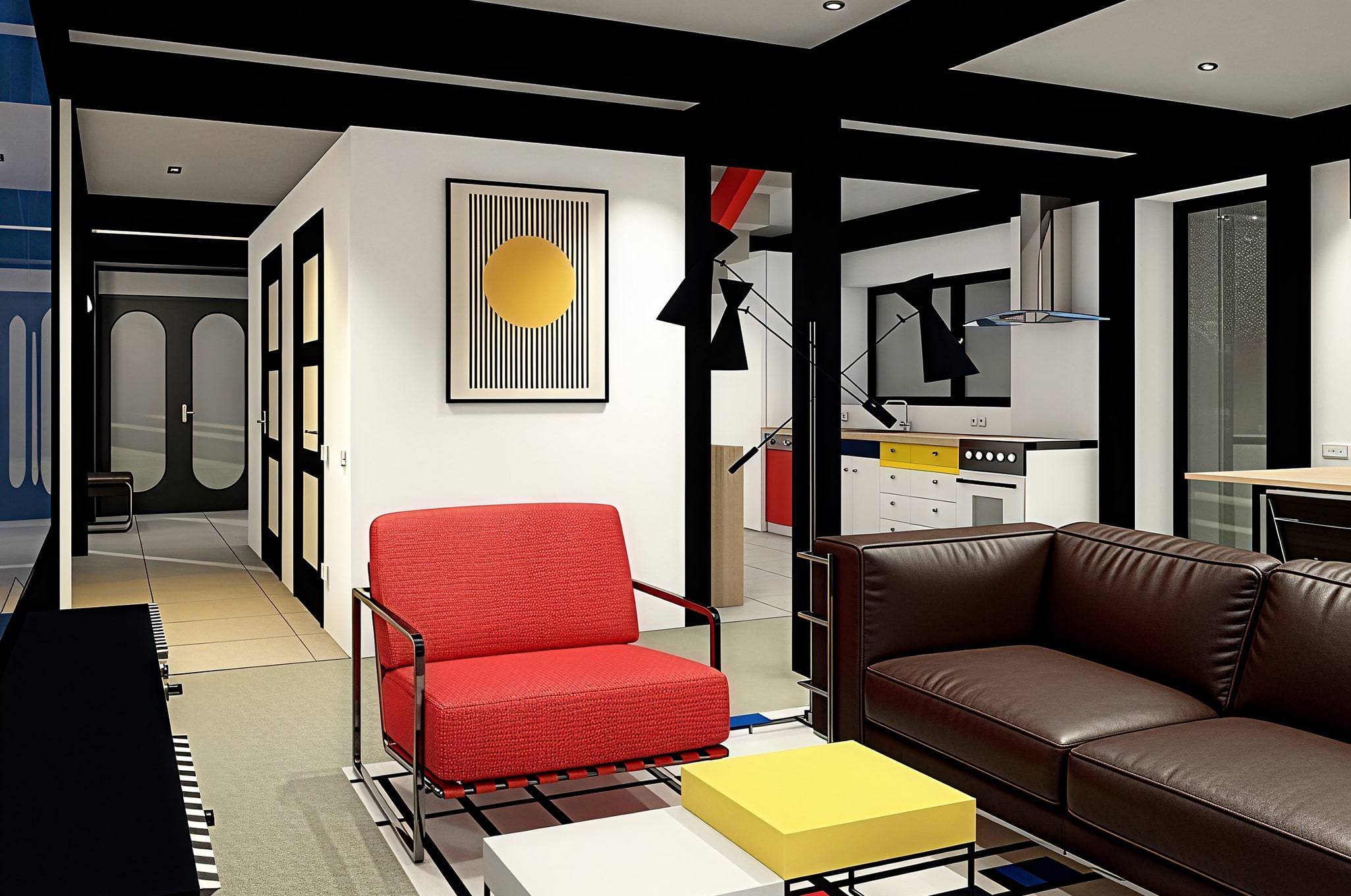 Bauhaus Interior Mondrian-style by Amazing Interiors Bauhaus Interior Mondrian-style by Amazing Interiors