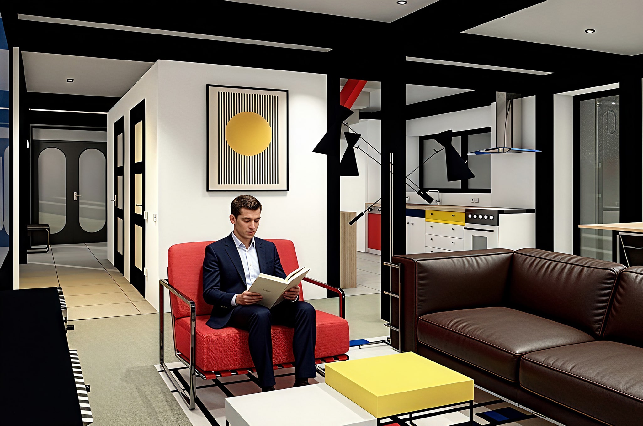 Bauhaus Interior Mondrian-style by Amazing Interiors