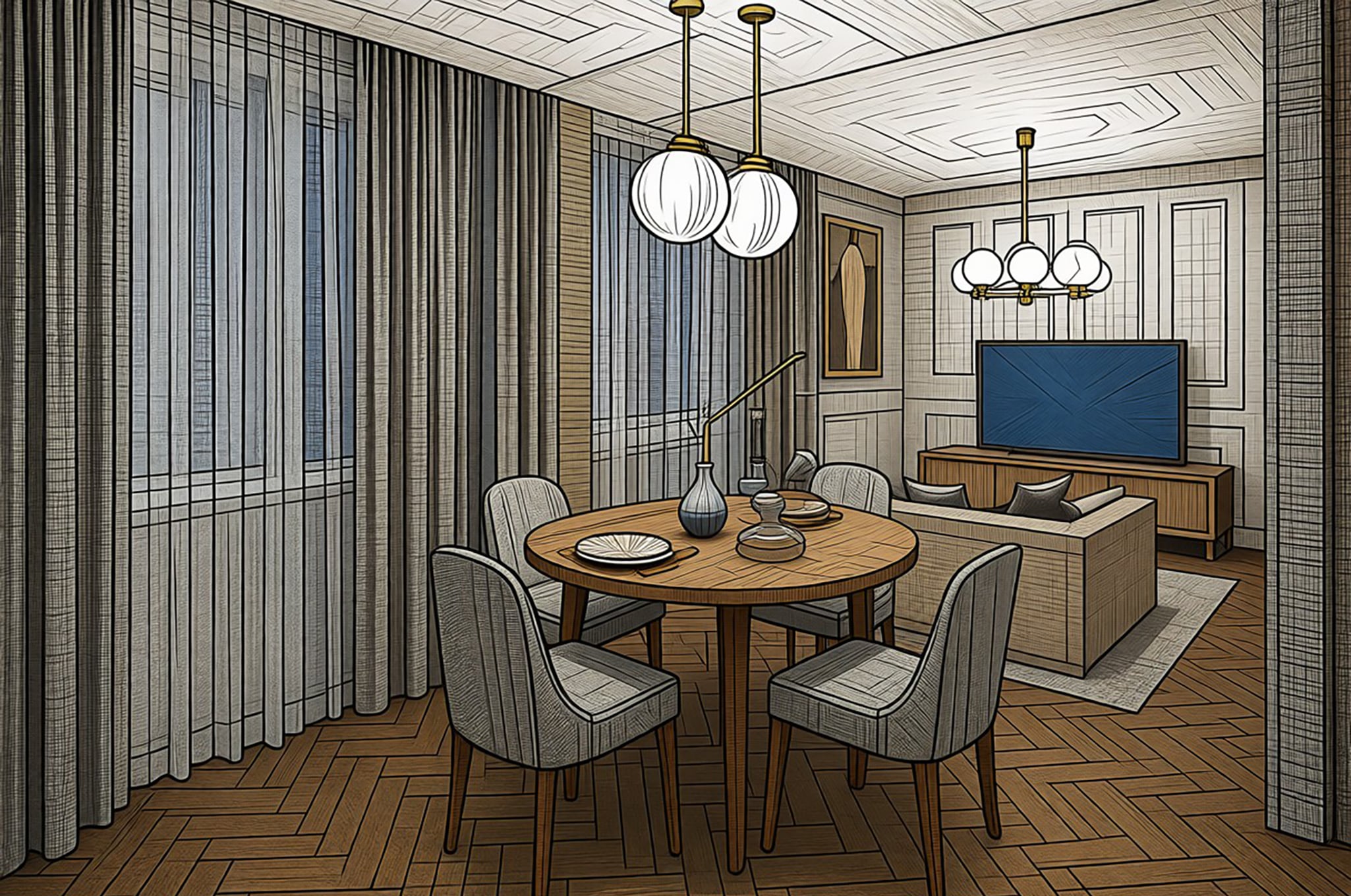 Mid-century interior style by Amazing Interiors