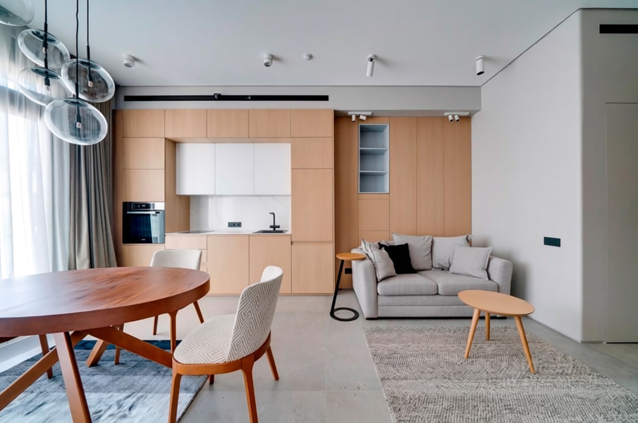 Wood and Concrete Minimalism Amazing Interiors - projekt wnętrz w Wilanowie