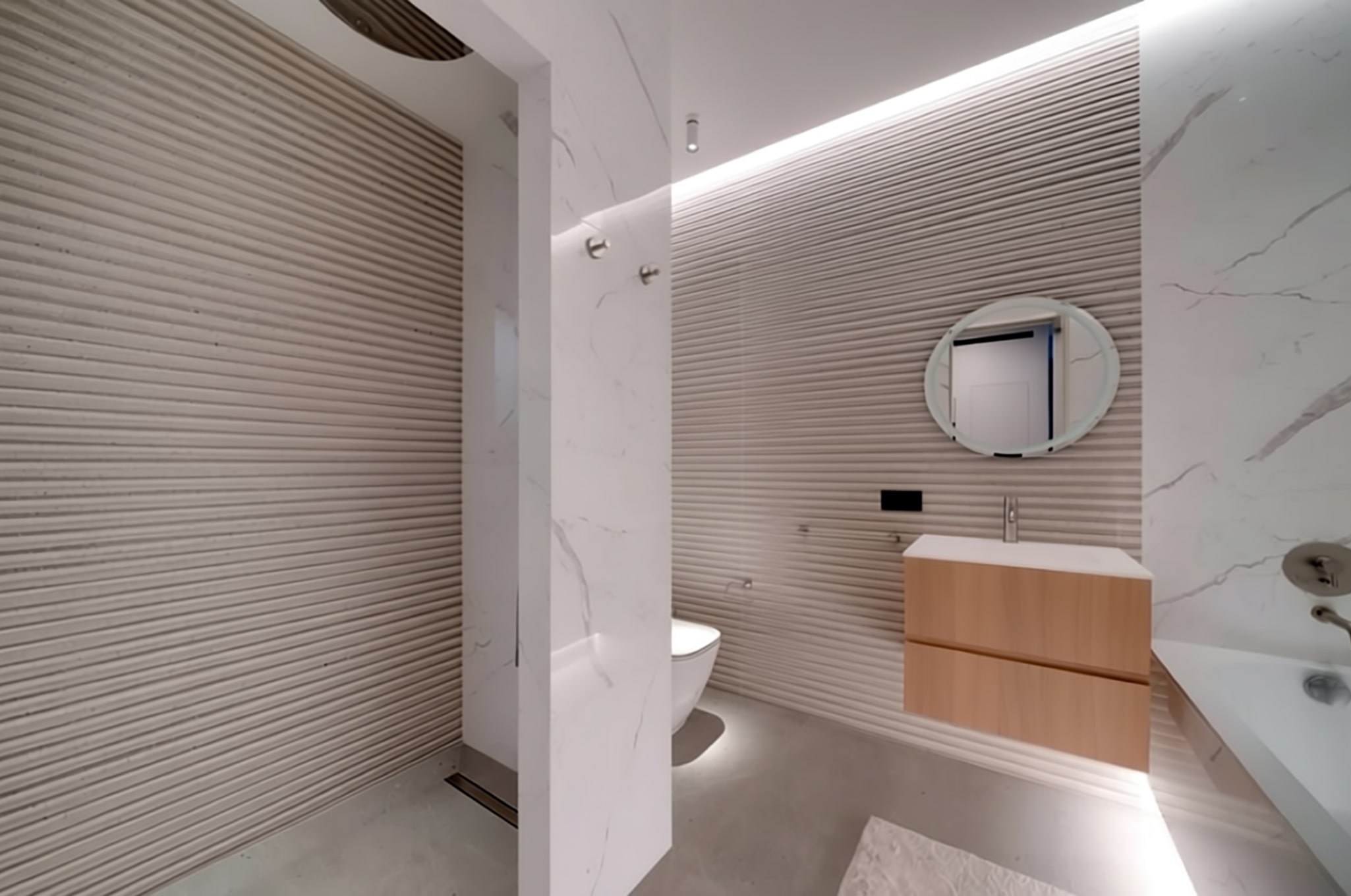 Wood and Concrete Minimalism Amazing Interiors - projekt wnętrz w Wilanowie