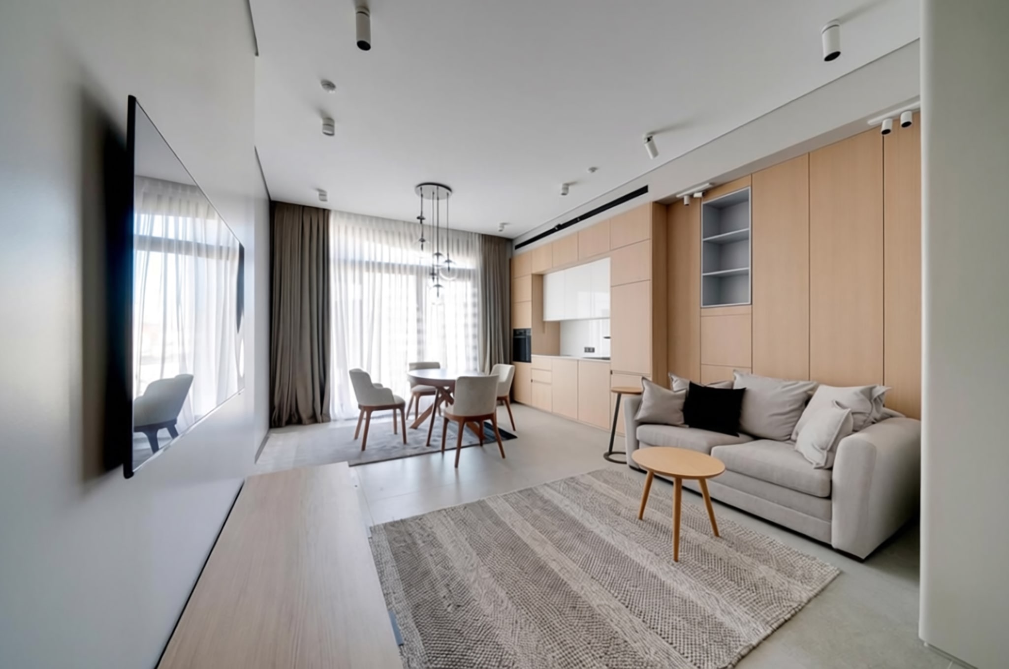 Wood and Concrete Minimalism Amazing Interiors - projekt wnętrz w Wilanowie