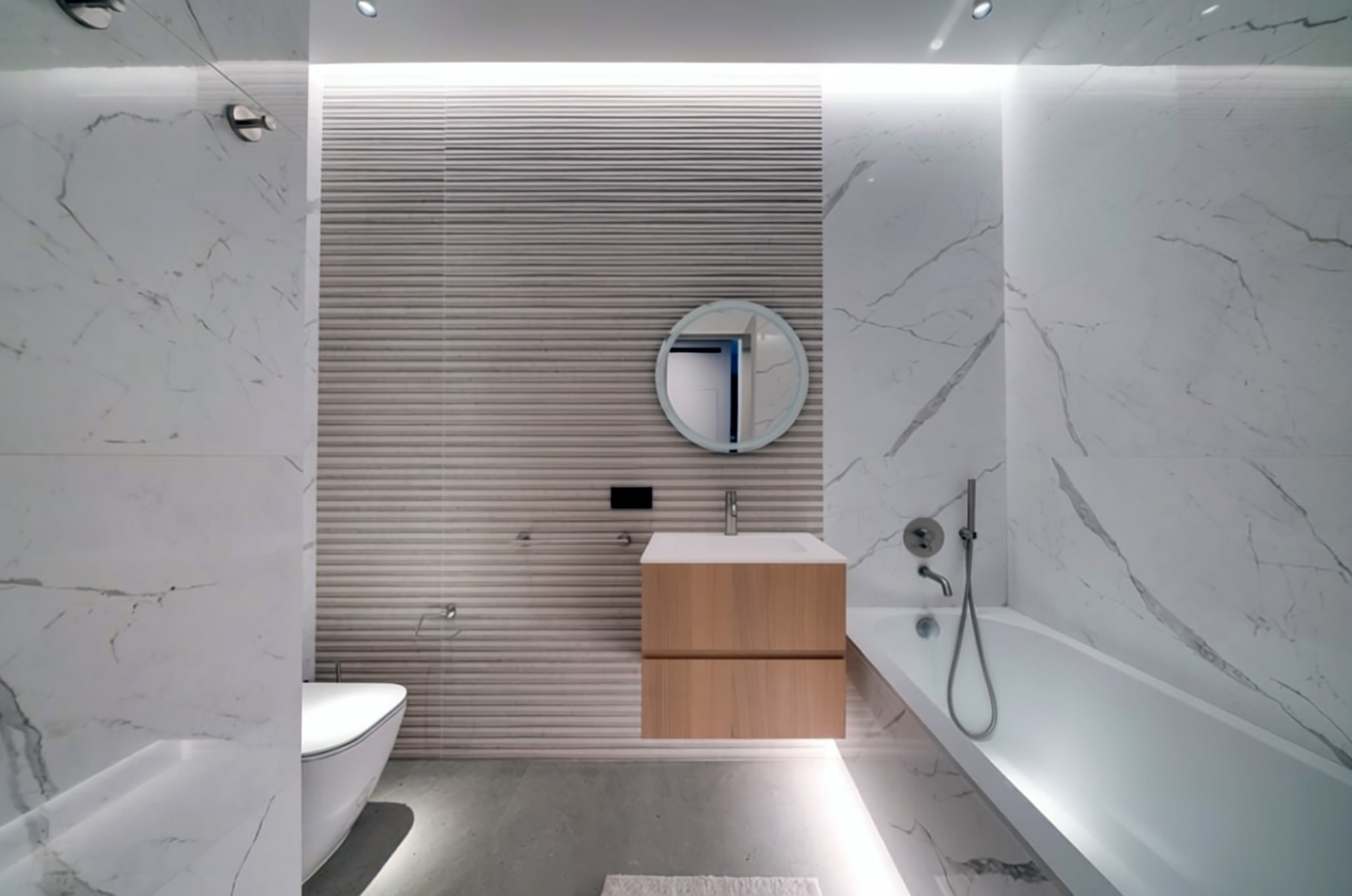 Wood and Concrete Minimalism Amazing Interiors - projekt wnętrz w Wilanowie