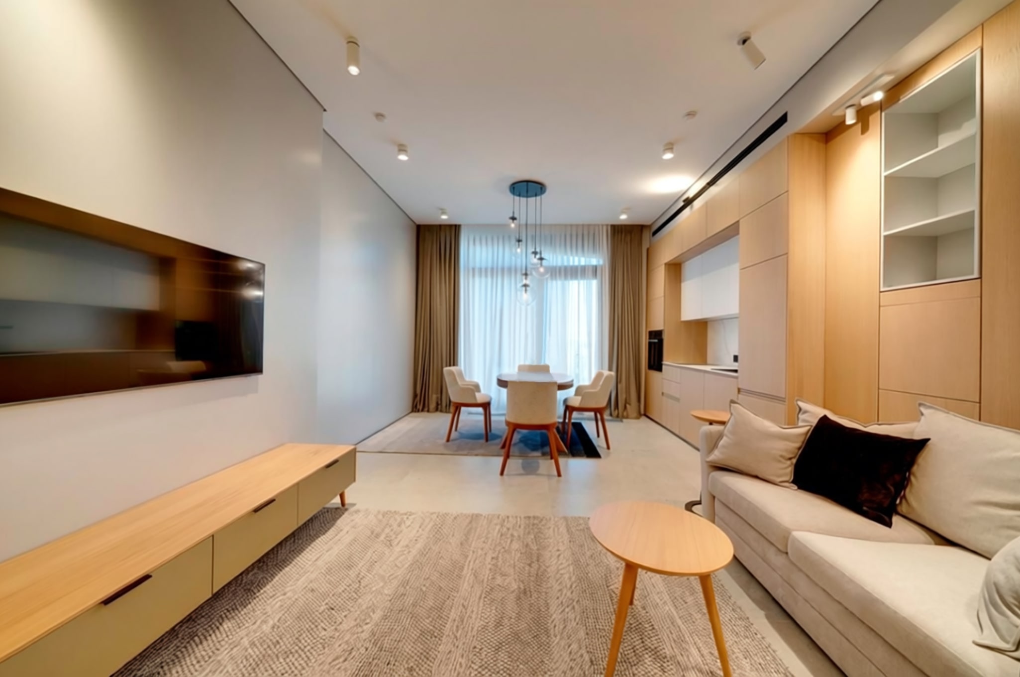 Wood and Concrete Minimalism Amazing Interiors - projekt wnętrz w Wilanowie