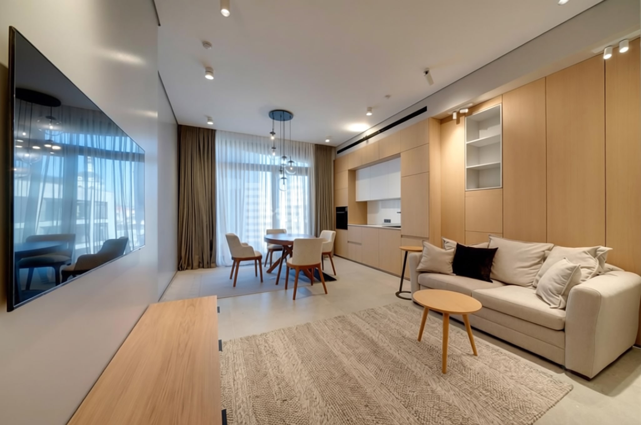 Wood and Concrete Minimalism Amazing Interiors - projekt wnętrz w Wilanowie