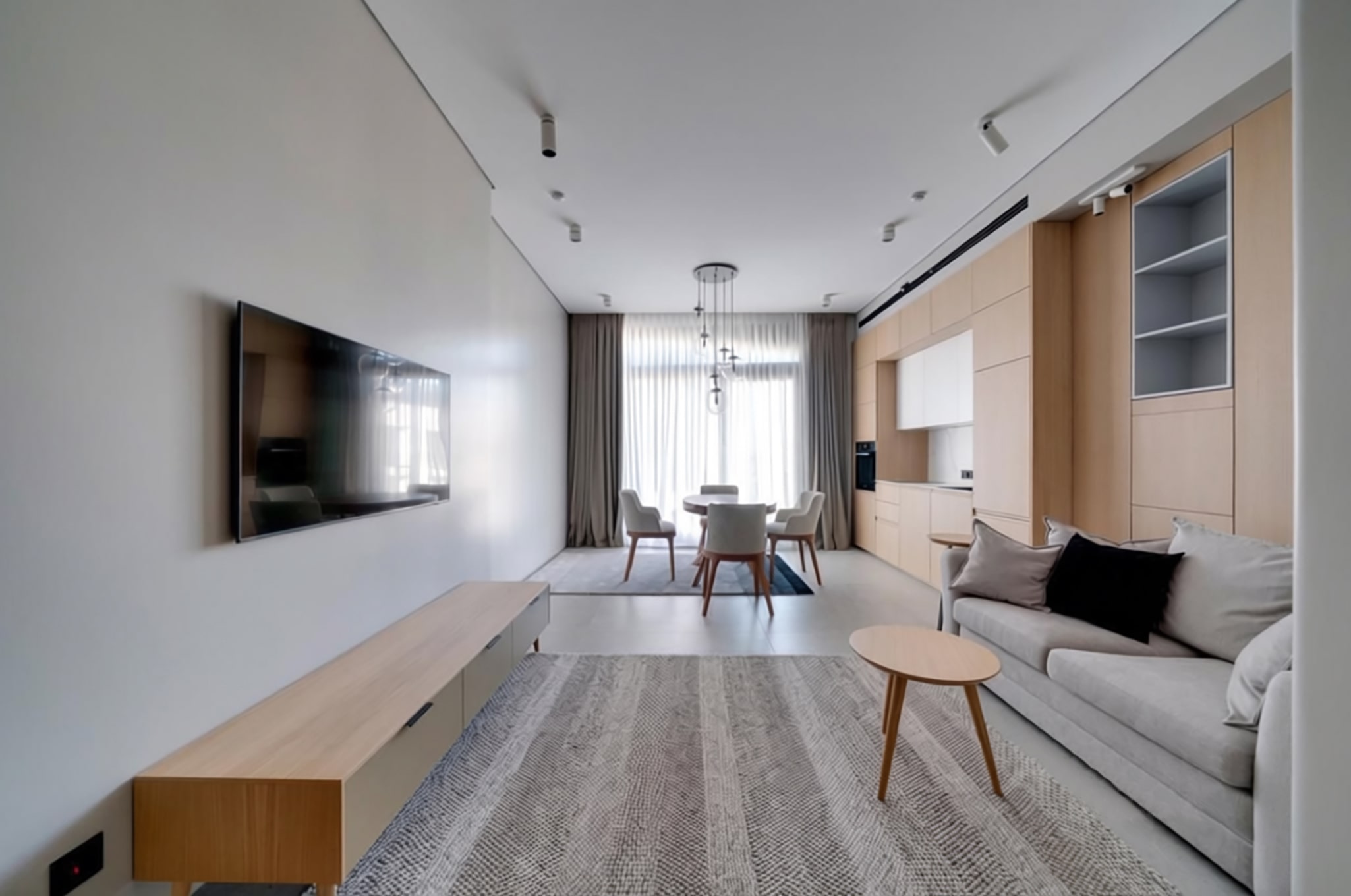 Wood and Concrete Minimalism Amazing Interiors - projekt wnętrz w Wilanowie