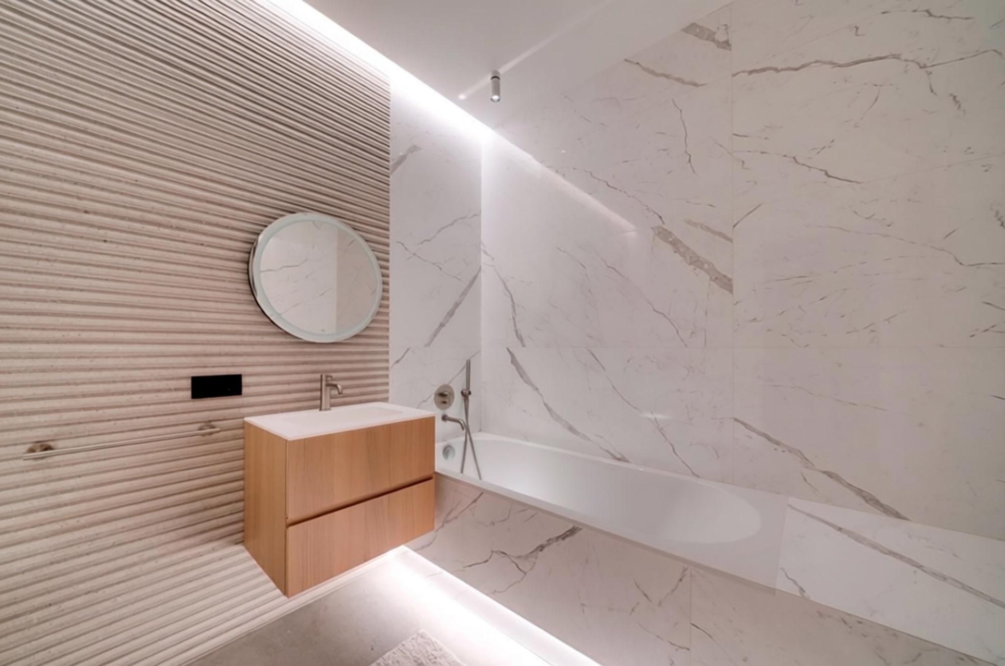 Wood and Concrete Minimalism Amazing Interiors - projekt wnętrz w Wilanowie