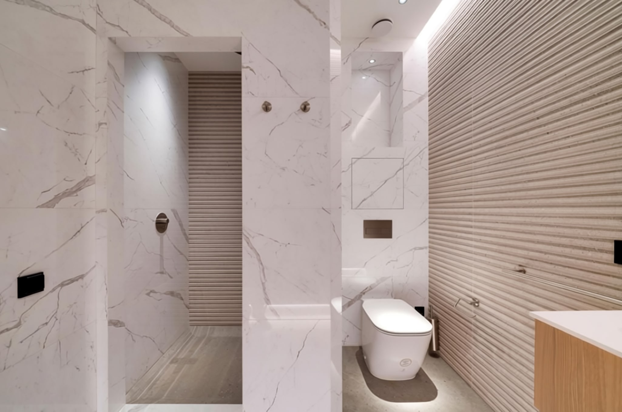 Wood and Concrete Minimalism Amazing Interiors - projekt wnętrz w Wilanowie